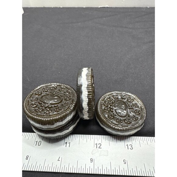 Vintage Style Decorative Oreo-Like Cream Filled Cookie Pretend Play Food Set Of - Picture 2 of 4